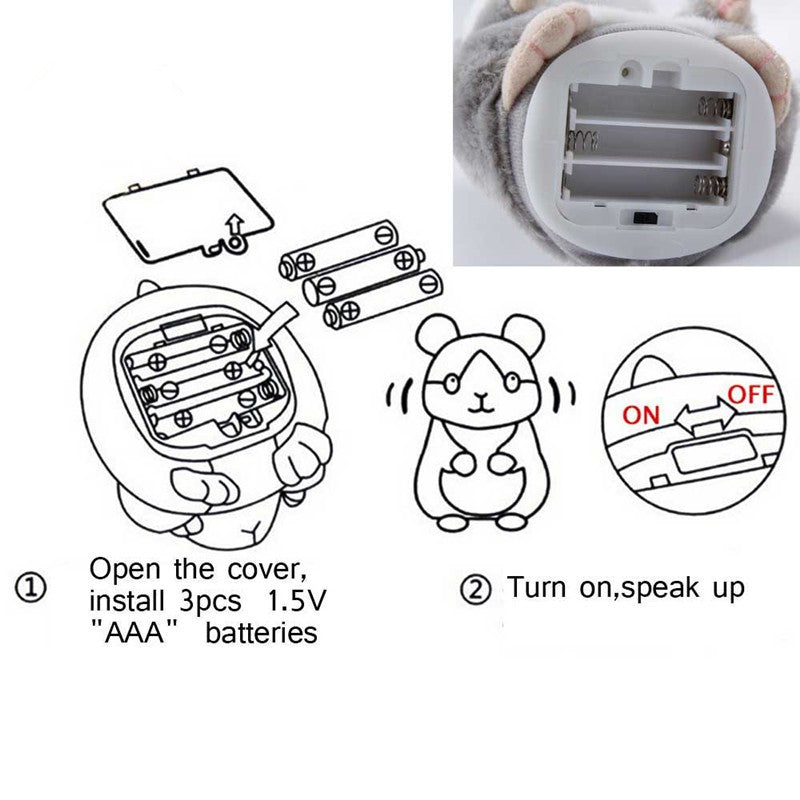 15CM Little Talking Hamster Toy-nabka