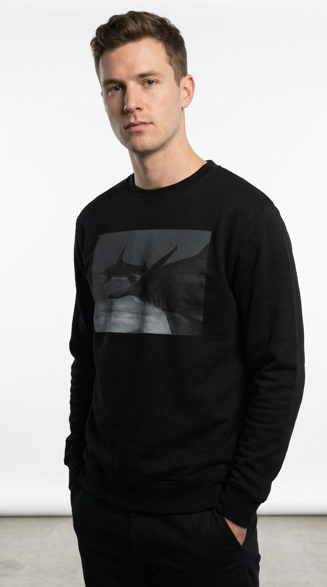 Hammerhead Pursuit, Shark Fan Sweater, Ocean Fan, Moss Apparel, Unisex Crewneck Sweatshirt