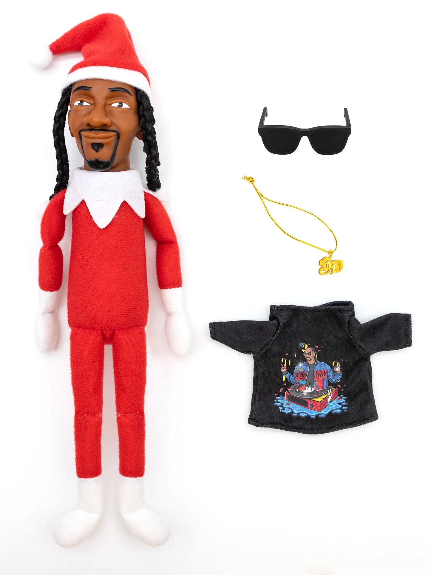 Snoop on The Stoop Christmas Elf Doll Small Plush Toys Shelf Decor Christmas Ornaments Plush Doll Toy Christmas Party Home Decor