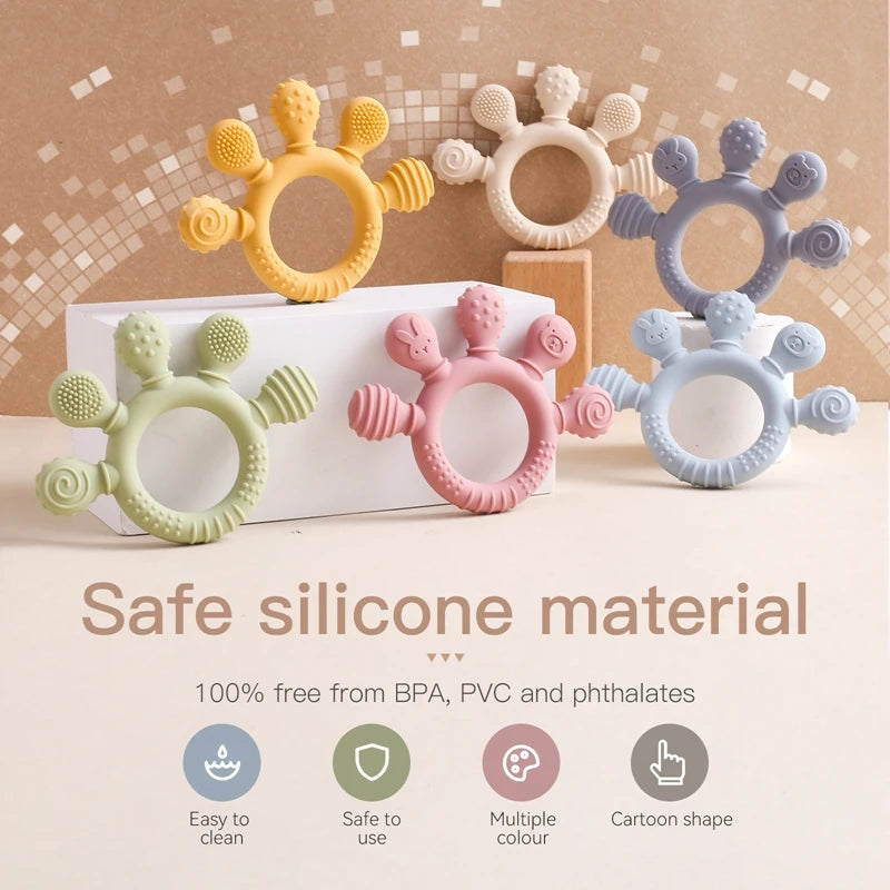 Food Grade Silicone Teether Babies Months