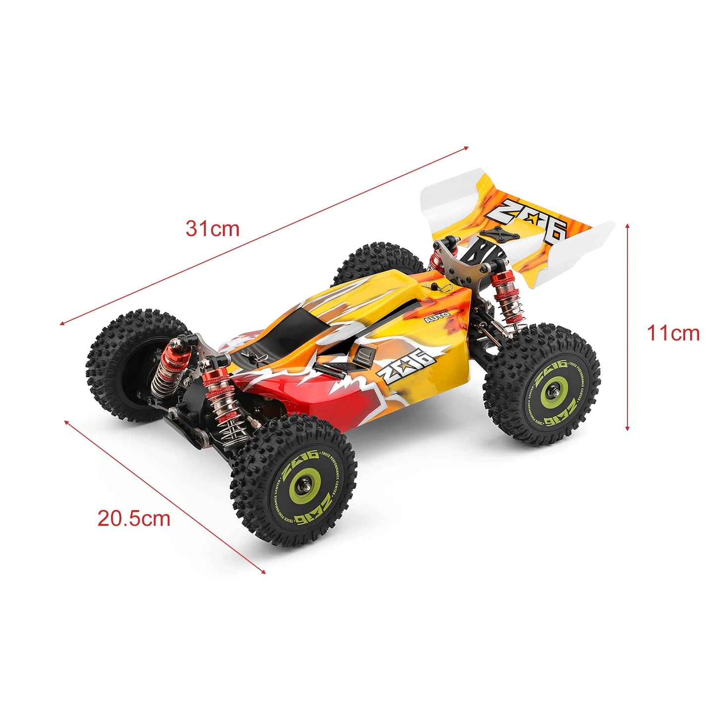 WLtoys XKS 144010 Remote Control Car Off-Road Car High Speed 75km/h 1/14 2.4GHz Racing Car 4WD RTR with Metal Chassis