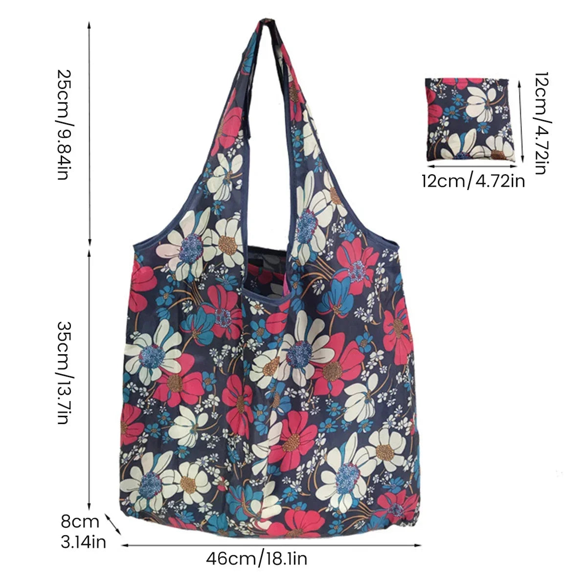 10Pcs Waterproof Capacity Shopping Bags Foldable Grocery Bags Set with Handle Design ReusableTote Bags Eco-Friendly for Grocery