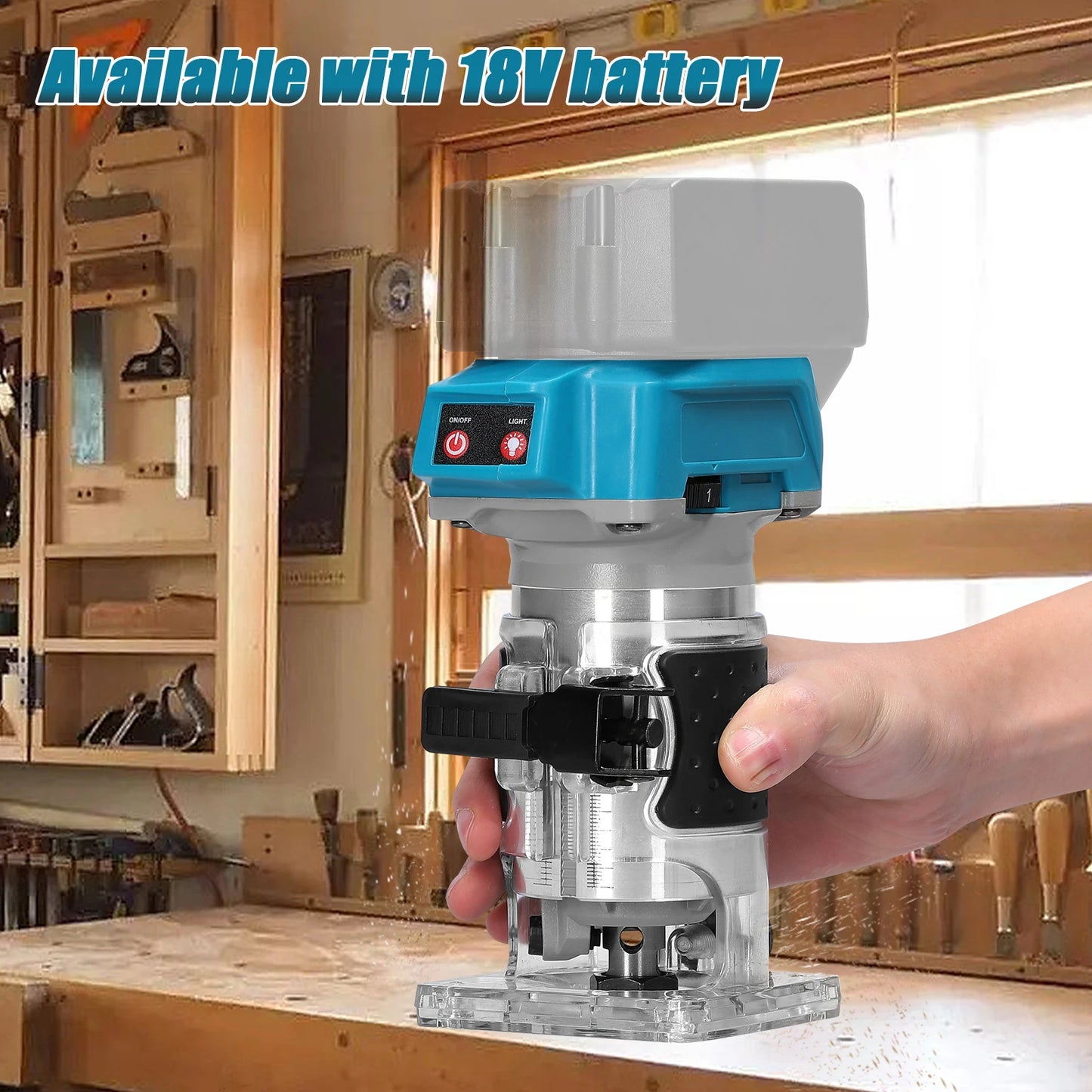 Speed Adjustable Woodworking Electric Trimming Machine Brushless Wood Router Wood Milling Engraving Slotting Machine for M-akita