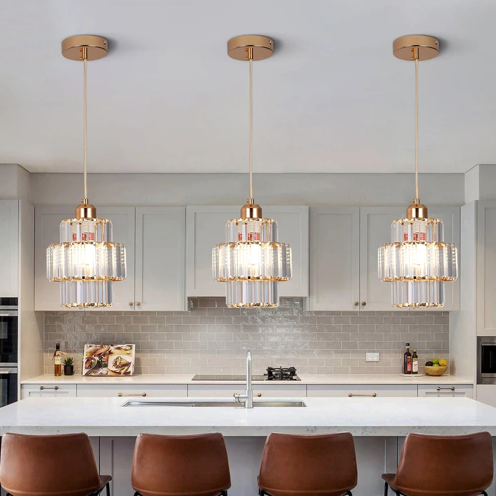 Modern Chandelier K9 Crystal Aisle Led Ceiling Lamp Nordic Luster Corridor Living Room Home Hotel Loby Decro Pandent Light Lumin