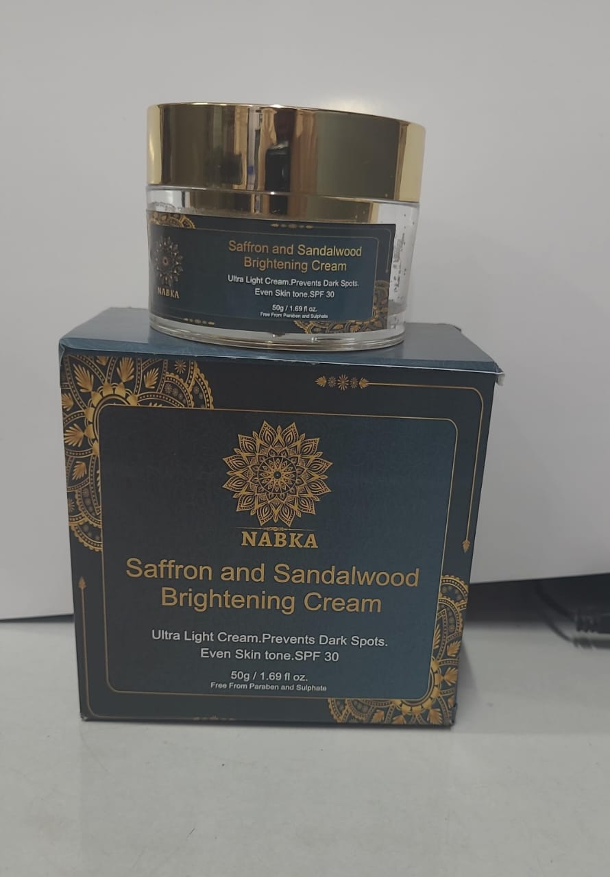 NABKA Daily Face Moisturizer Cream with Sandalwood, Manjistha, SulforaWhite, Saffron, Almond, Sweetwood & Mulberry Extracts for Radiant Glow-nabka