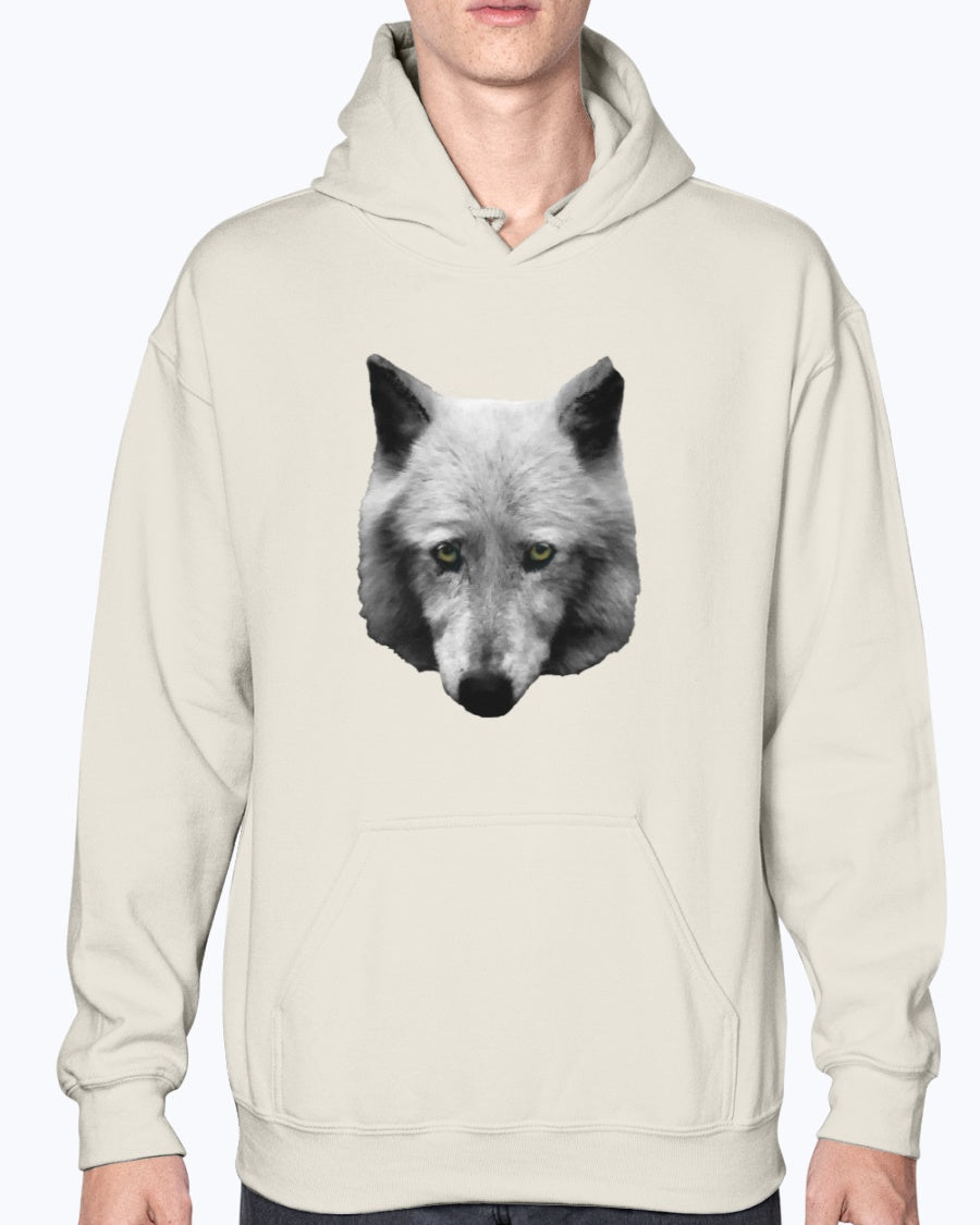 Wolf's Glare, Wolf Conservation, Moss Apparel, Hoodie