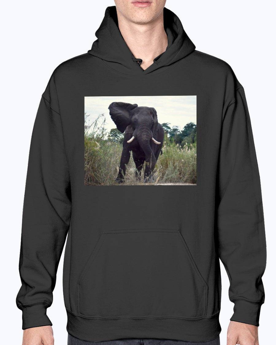 Defiant Elephant, Moss Apparel, Unisex Elephant Hoodie