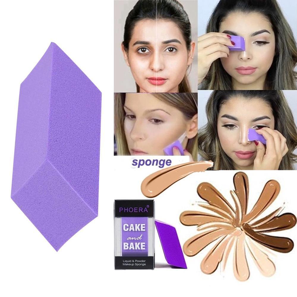 Quadrilateral shape makeup puff-nabka