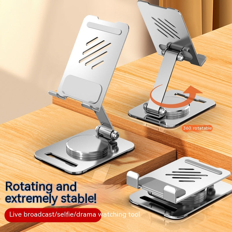 Desktop Foldable Aluminum Alloy Rotating Mobile Phone Bracket-nabka