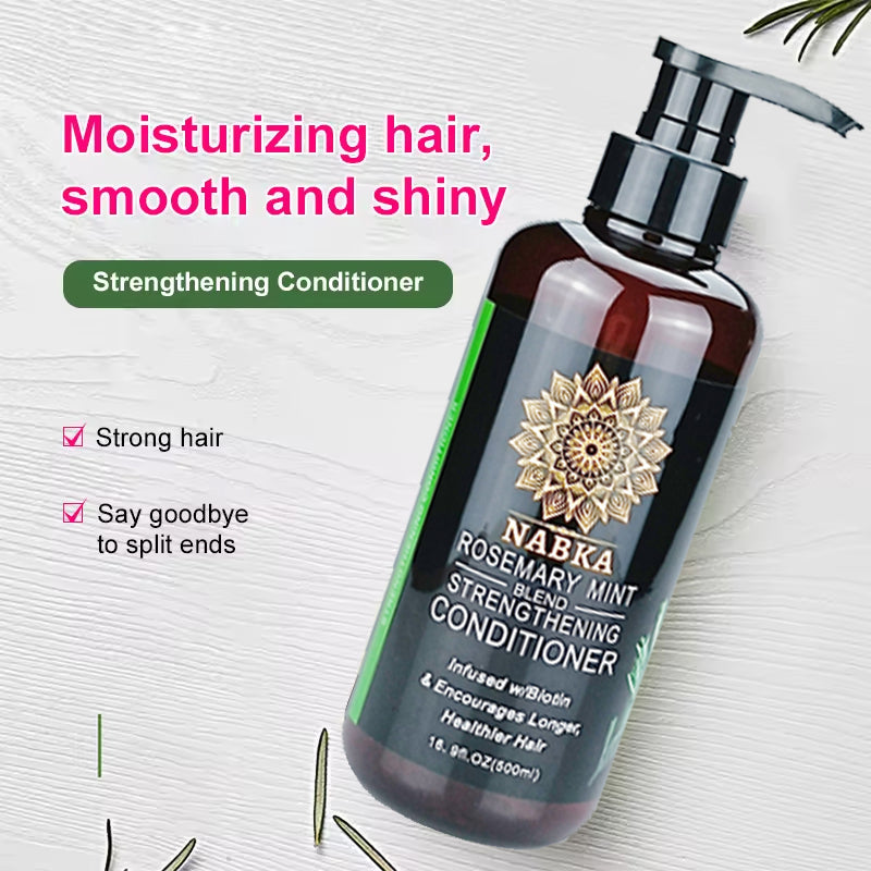 Rosemary Mint Conditioner for Moisturizing and Strengthening Hair, Infused with Biotin - 16.9 Ounce-nabka