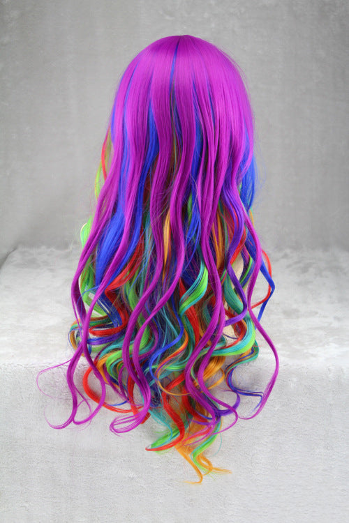 Colorful rainbow gradient hairstyle