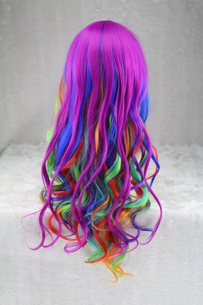 Colorful rainbow gradient hairstyle-nabka