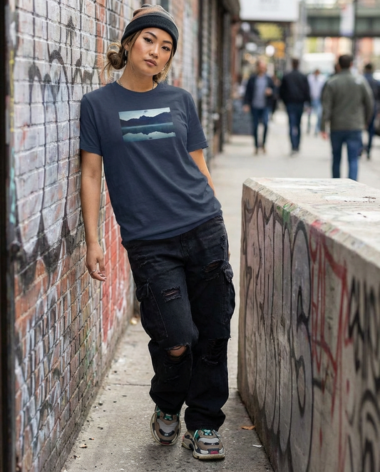 Calm Morning Sunrise, Glacier National Park, Moss Apparel, Unisex T-Shirt