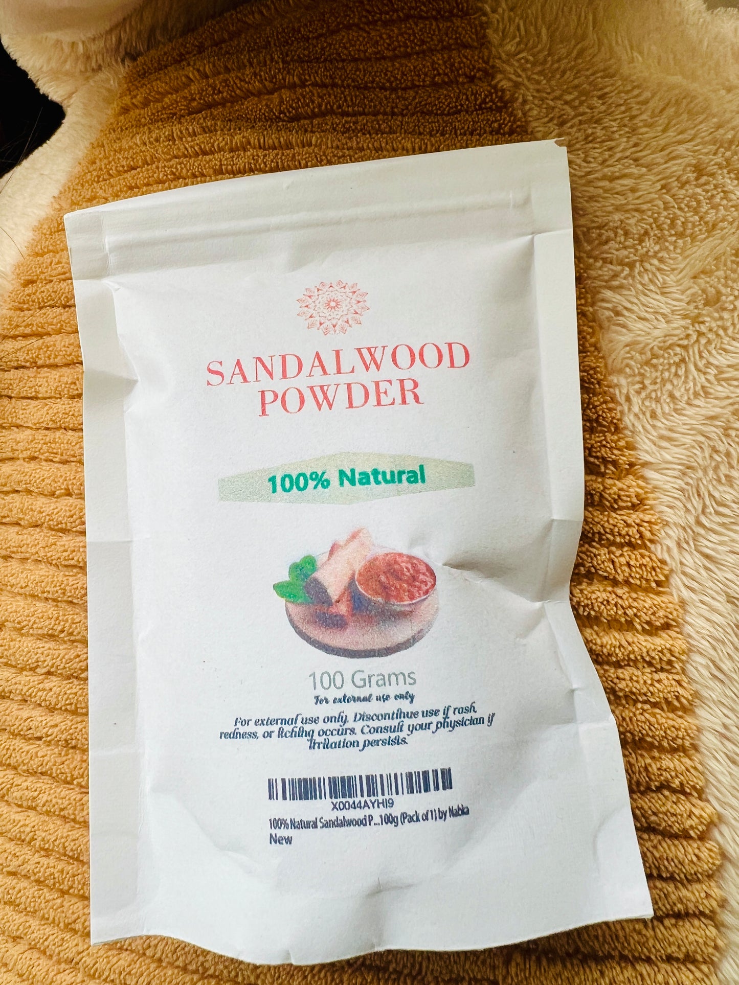 100% Natural Sandalwood Powder - 100g (Pack of 1) by Nabka