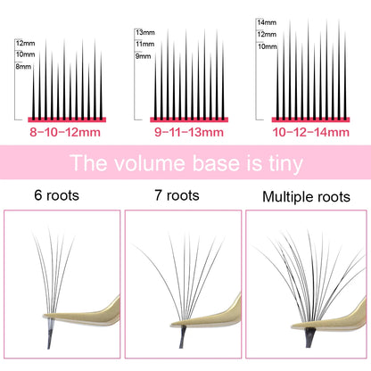 NAGARAKU Easy Fanning Eyelashes Makeup Easy Fans Wires Extension Bloom Auto Fans Eyelash Mega Volume Lashes Quality Natural