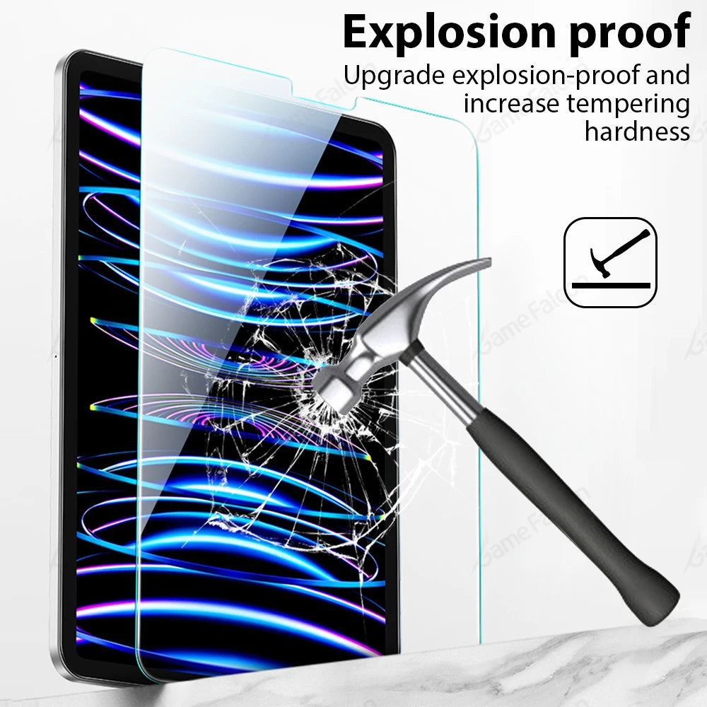 Tempered Glass Screen Protector For Ipad 10th 10.9 9th Generation Pro 11 12.9 13 2024 M2 M4 Mini 6 Air 5 4 7th 8th Gen 9.7 Film