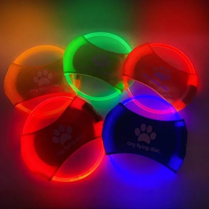 Dog Flying Discs 3 Modes Light Glowing LED luminousTrainning Interactive Toys Game Flying Discs Dog Toy Pet Dog Accessories