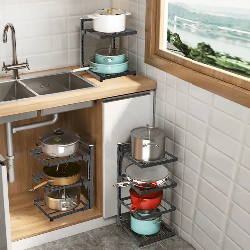 Kitchen Multi-Layer Cooker Storage Rack