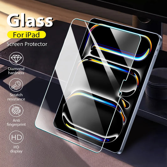 Tempered Glass Screen Protector For Ipad 10th 10.9 9th Generation Pro 11 12.9 13 2024 M2 M4 Mini 6 Air 5 4 7th 8th Gen 9.7 Film