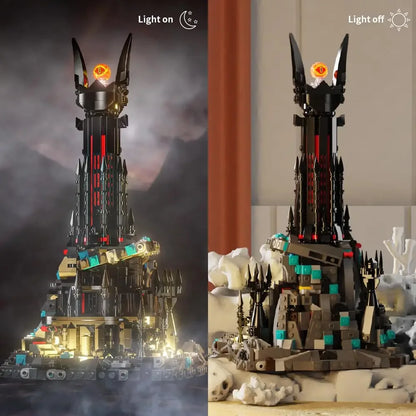 Magic Castle Building Blocks Set, Lord Dark Tower Building Set,Castle Architecture Bricks with LED Lights, Collection Gift