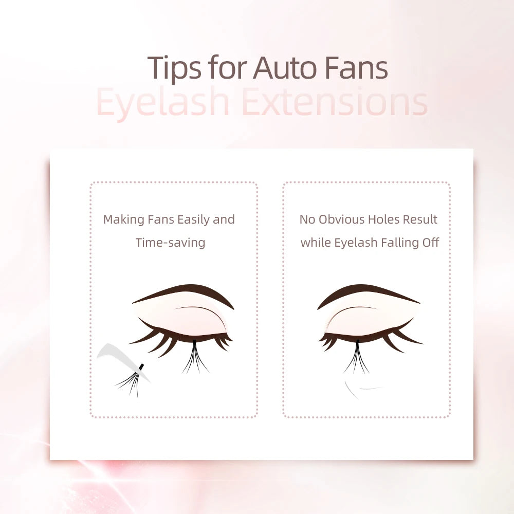 NAGARAKU Easy Fanning Eyelashes Makeup Easy Fans Wires Extension Bloom Auto Fans Eyelash Mega Volume Lashes Quality Natural