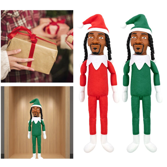 Snoop on The Stoop Christmas Elf Doll Small Plush Toys Shelf Decor Christmas Ornaments Plush Doll Toy Christmas Party Home Decor