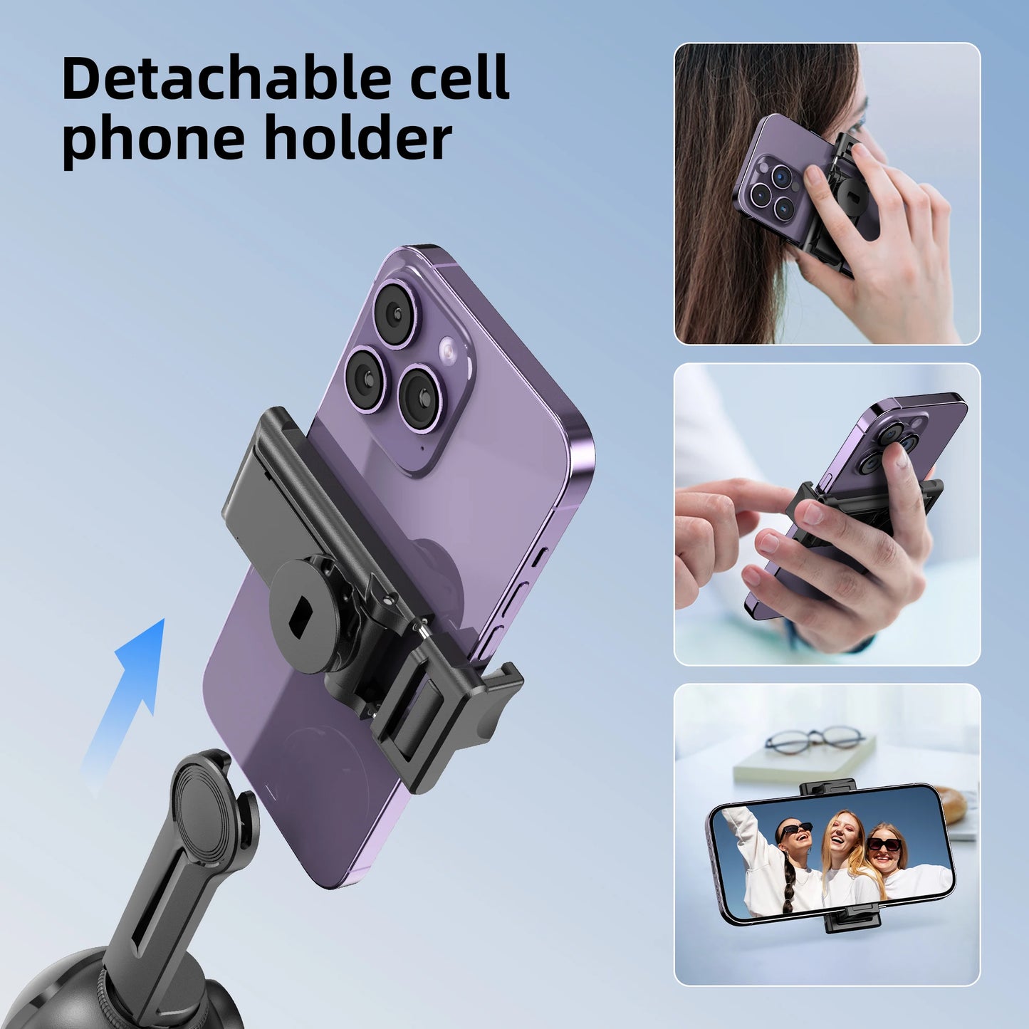 Selfieshow P03 Gimbal Stabilizer 360 Rotation Follow Focus Auto Face Tracking Tripod Desktop Cell Phone Holder for Live/Photo