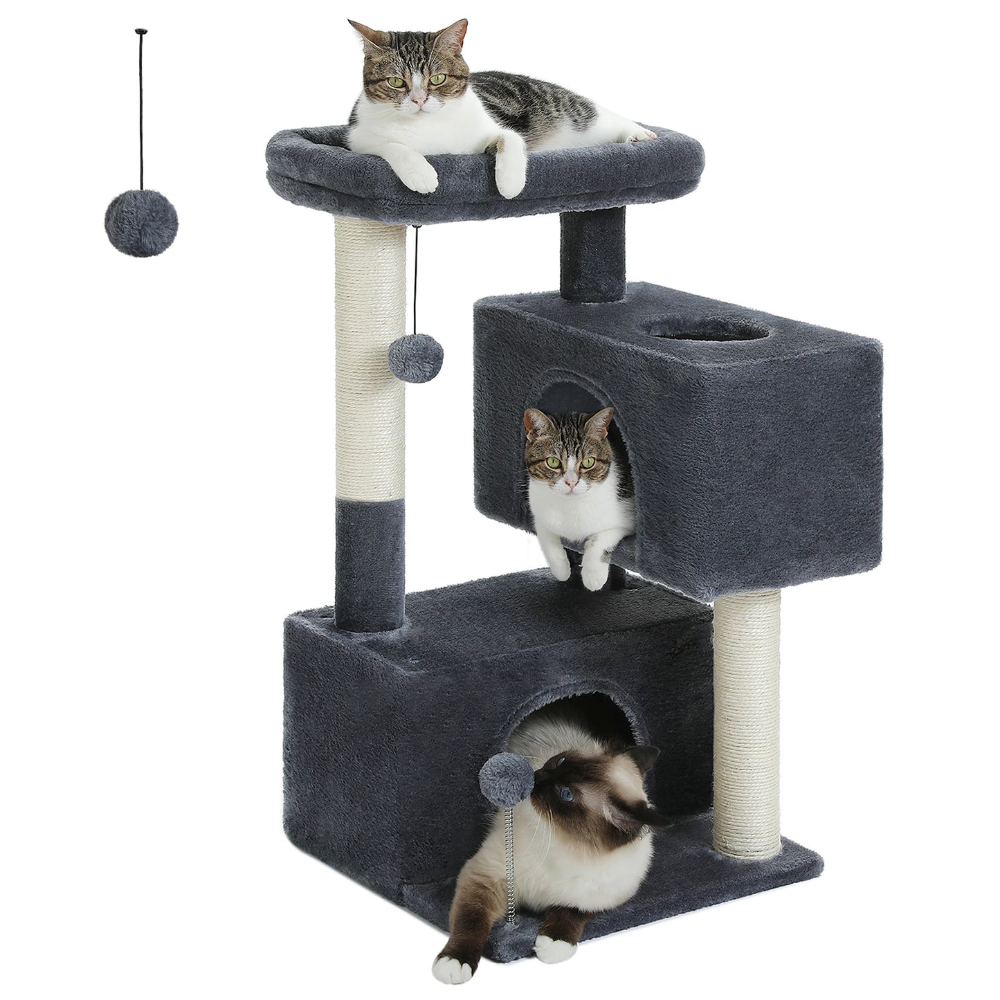 Cat Tree for Large Cats with 2 Big Condos Cat Tower for Indoor Cats up to 10kg  Cat Scratching Posts and Large Cat Perch