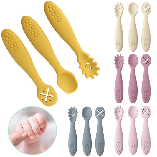 Baby Silicone Utensil Toddler Feeding Spone