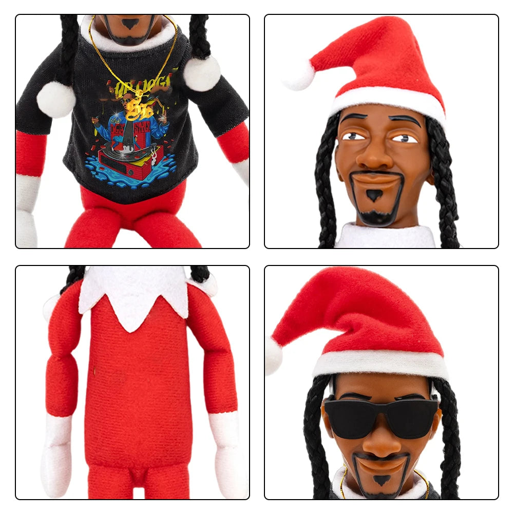 Snoop on The Stoop Christmas Elf Doll Small Plush Toys Shelf Decor Christmas Ornaments Plush Doll Toy Christmas Party Home Decor