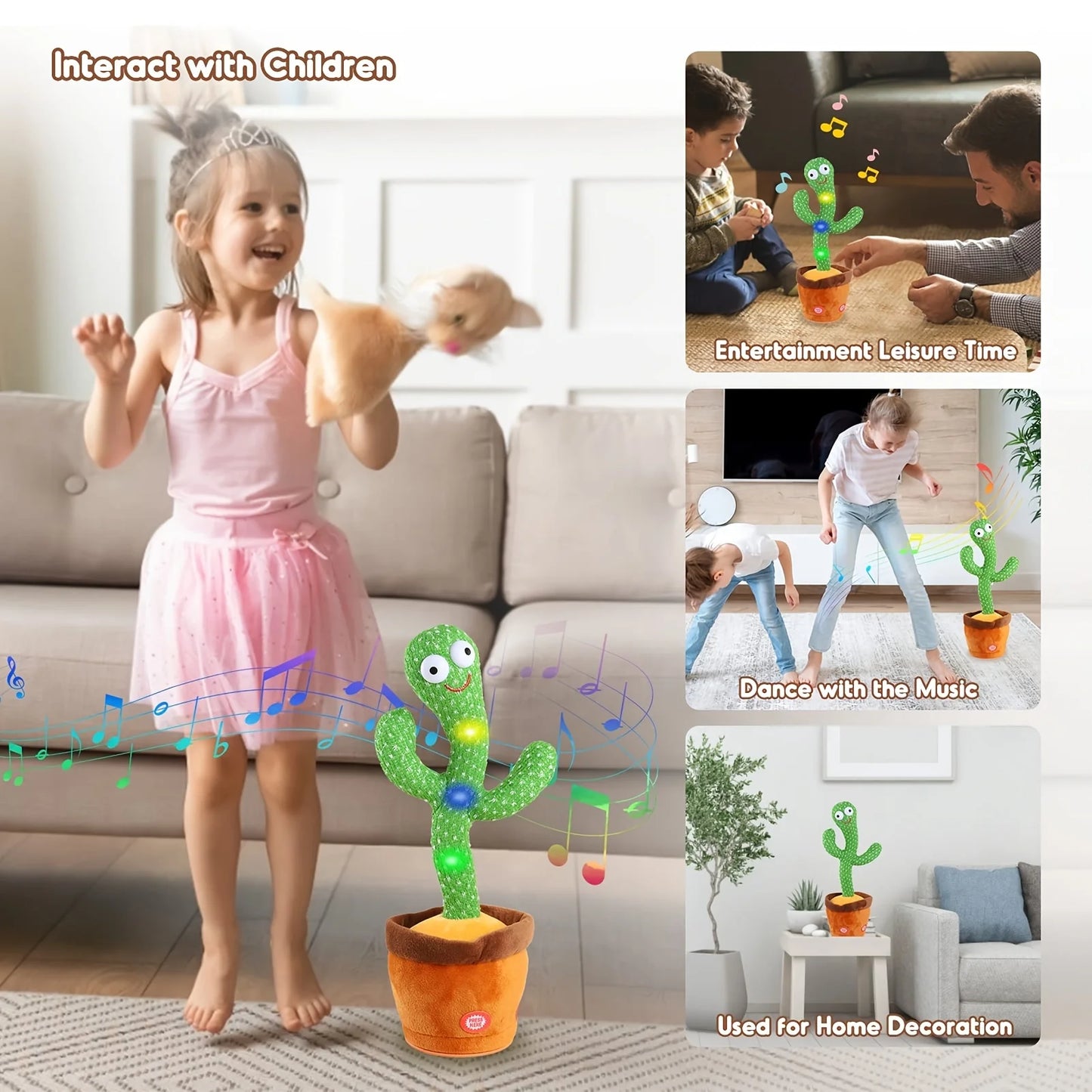 Dancing Cactus Electronic Plush Toy