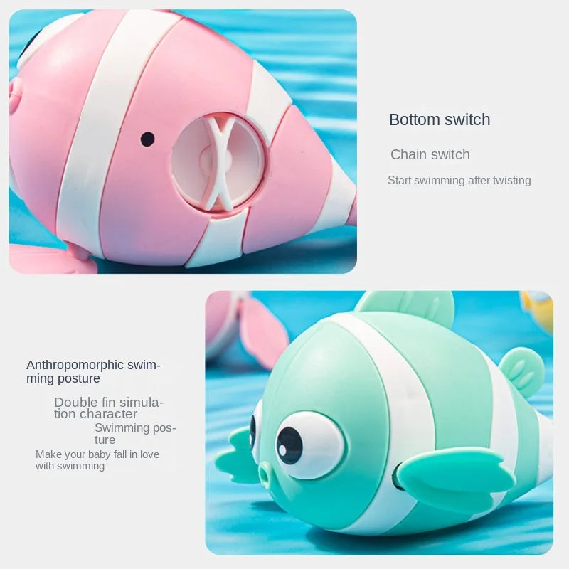 Cartoon Wind-Up Swimming Fish Bath Toy