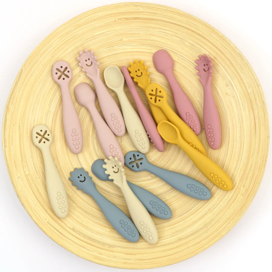 Baby Silicone Utensil Toddler Feeding Spone