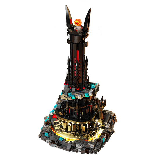 Magic Castle Building Blocks Set, Lord Dark Tower Building Set,Castle Architecture Bricks with LED Lights, Collection Gift