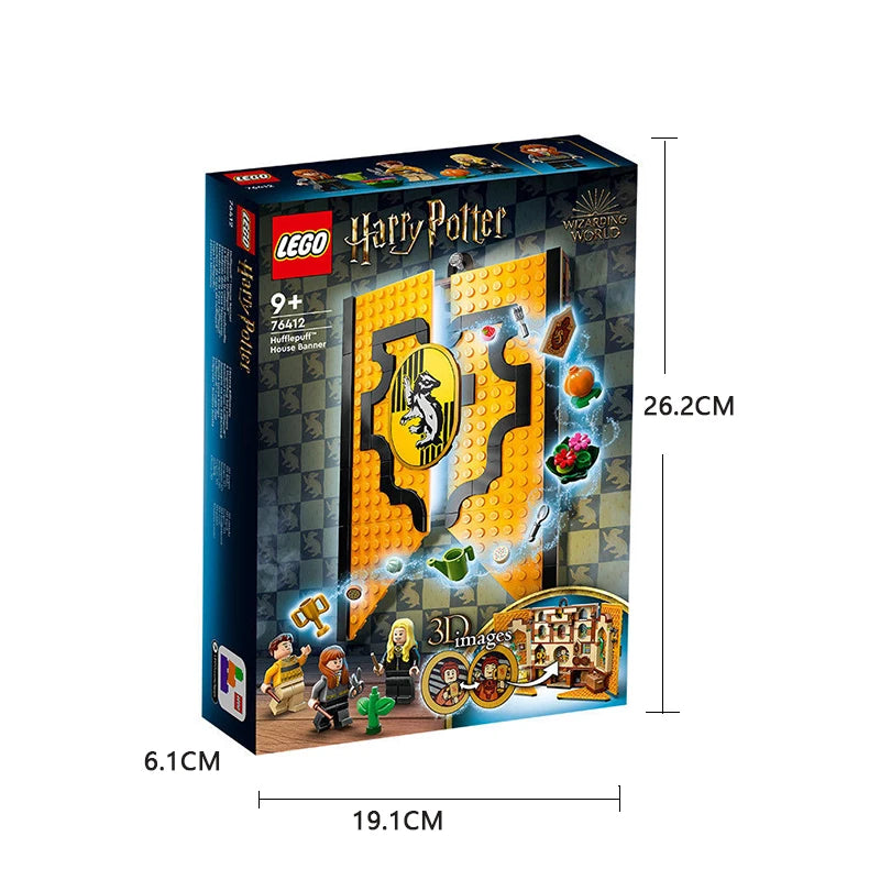 76412  LEGO Harry Potter Hufflepuff House Banner  Hogwarts Castle Common Room, Building Set with 3 Minifigures and Mandrake