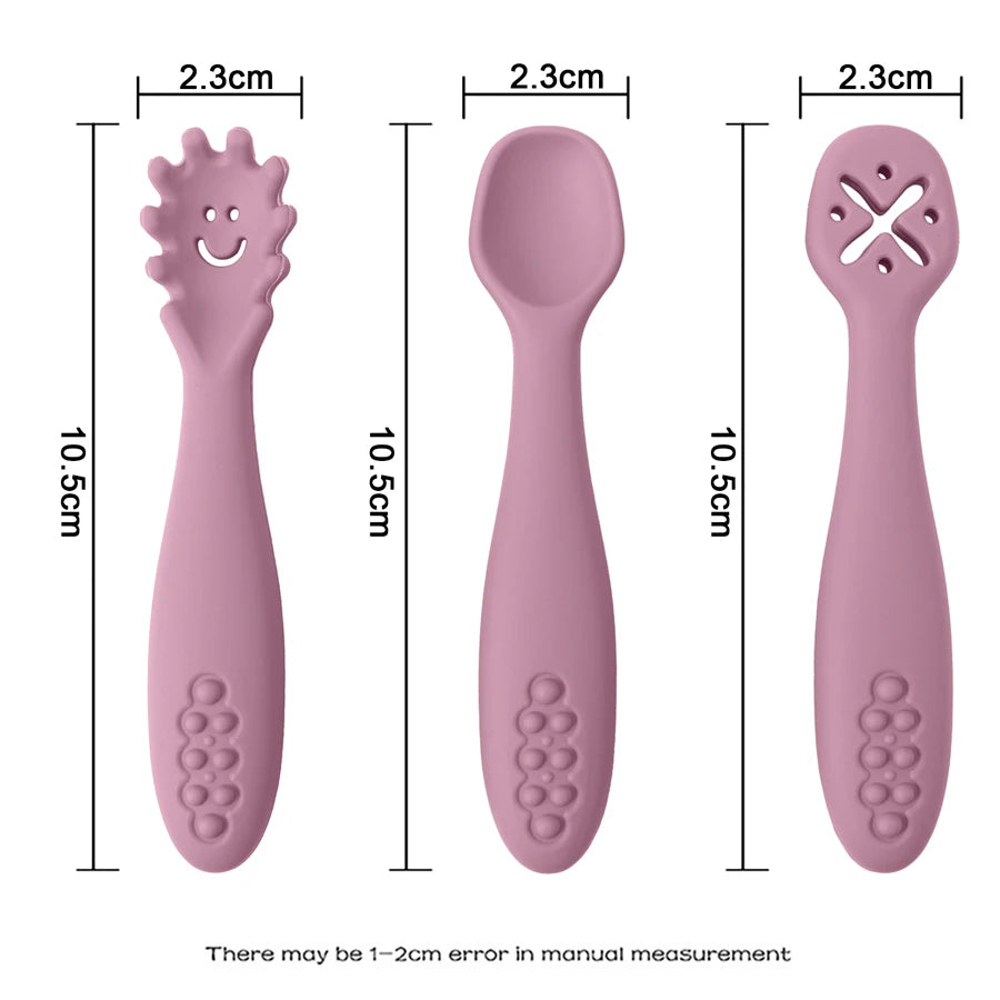 Baby Silicone Utensil Toddler Feeding Spone