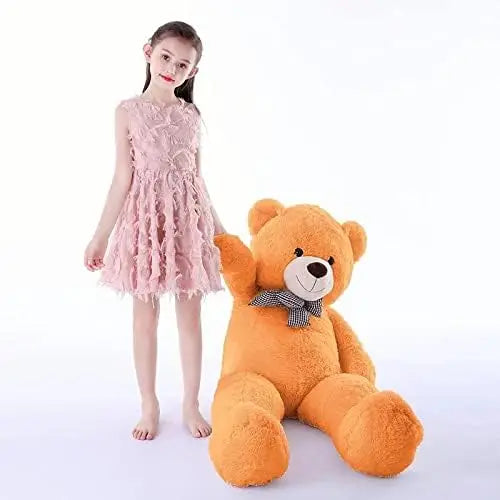 MorisMos Big Teddy Bear Plush Toy Giant Stuffed Animals Love Bear Doll Great for Kids Orange 120cm/47.2inch