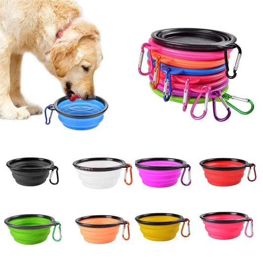 Dog Silicone Food Water Bowl