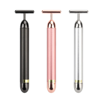 Gold T-Shaped Facial Massager Roller