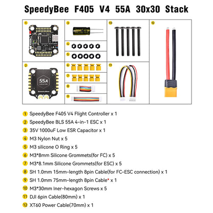 SpeedyBee F405 V4 55A BLS FC FPV Stack,F405 Mini FC,F405 V3 FC ,F405 V3 60A With 4 in 1 ESC For FPV Freestyle Drone Model