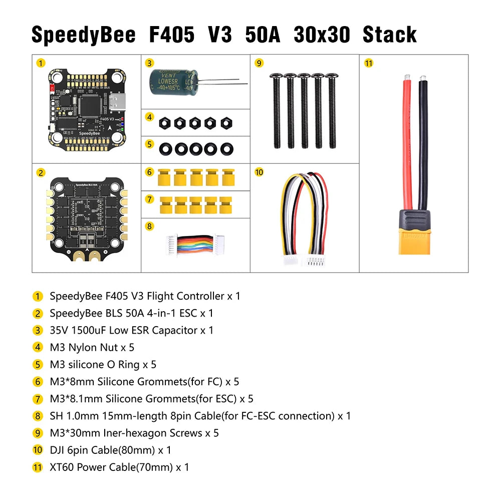 SpeedyBee F405 V4 55A BLS FC FPV Stack,F405 Mini FC,F405 V3 FC ,F405 V3 60A With 4 in 1 ESC For FPV Freestyle Drone Model