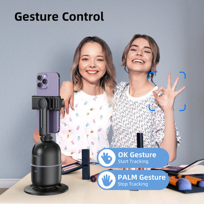 Selfieshow P03 Gimbal Stabilizer 360 Rotation Follow Focus Auto Face Tracking Tripod Desktop Cell Phone Holder for Live/Photo