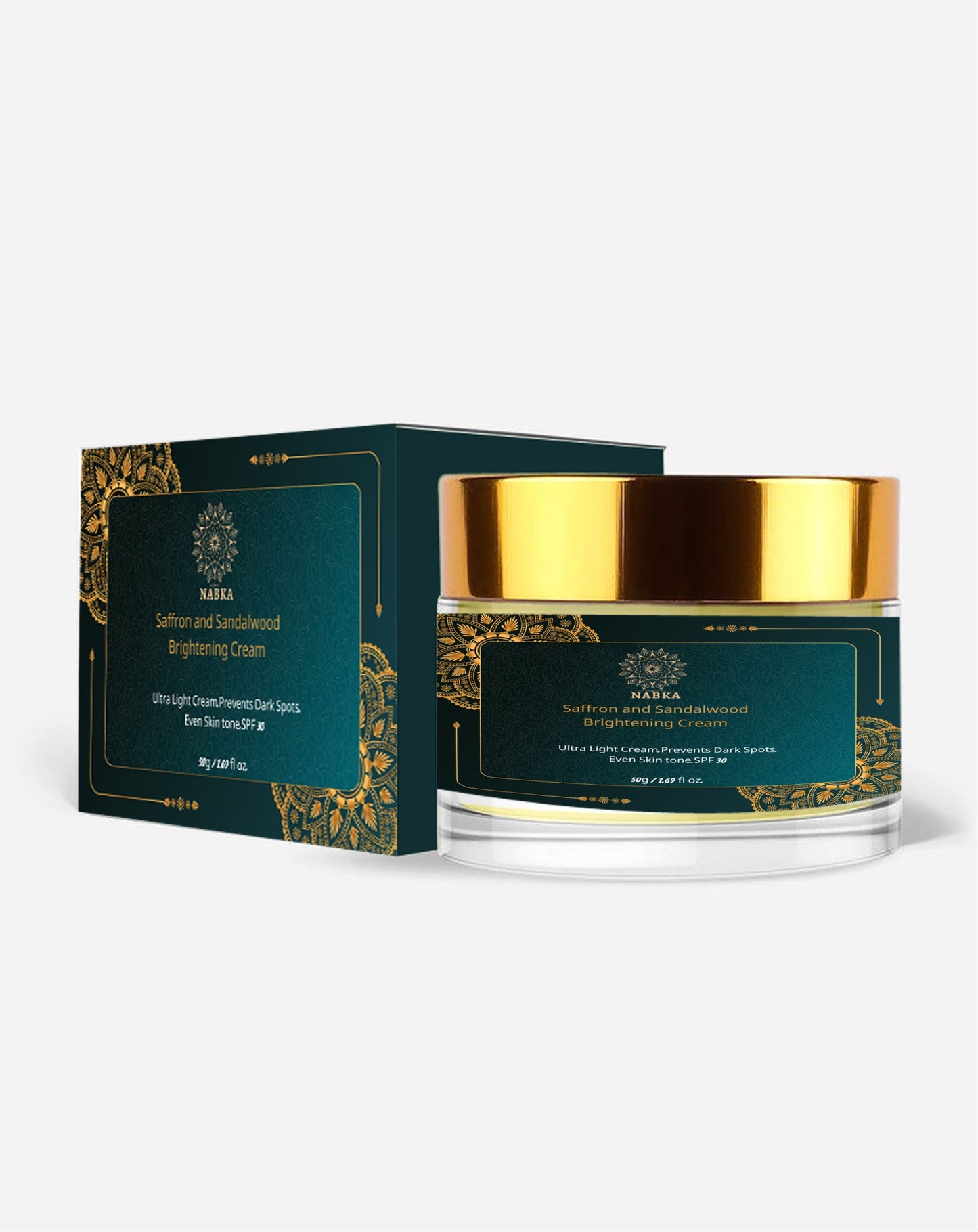 NABKA Daily Face Moisturizer Cream with Sandalwood, Manjistha, SulforaWhite, Saffron, Almond, Sweetwood & Mulberry Extracts for Radiant Glow-nabka