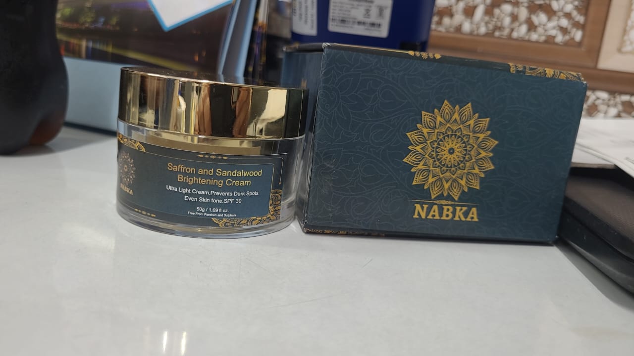 NABKA Daily Face Moisturizer Cream with Sandalwood, Manjistha, SulforaWhite, Saffron, Almond, Sweetwood & Mulberry Extracts for Radiant Glow-nabka