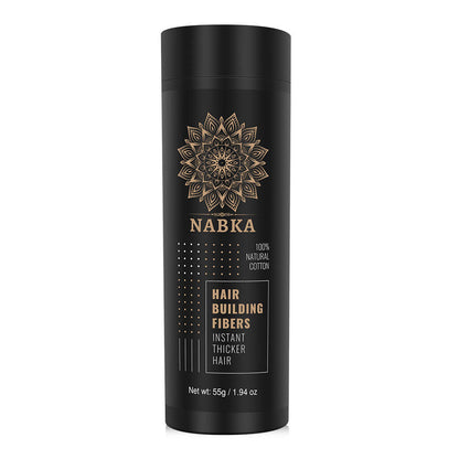 Natural Hair Building Fibers (55 Grams) Made of 100% Natural Cotton Completely Conceals Hair Loss in 15 Sec, Dark Brown - 1.94 Ounce-nabka