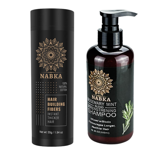 Natural Hair Building Fibers and Rosemary Mint Hair Shampoo bundle