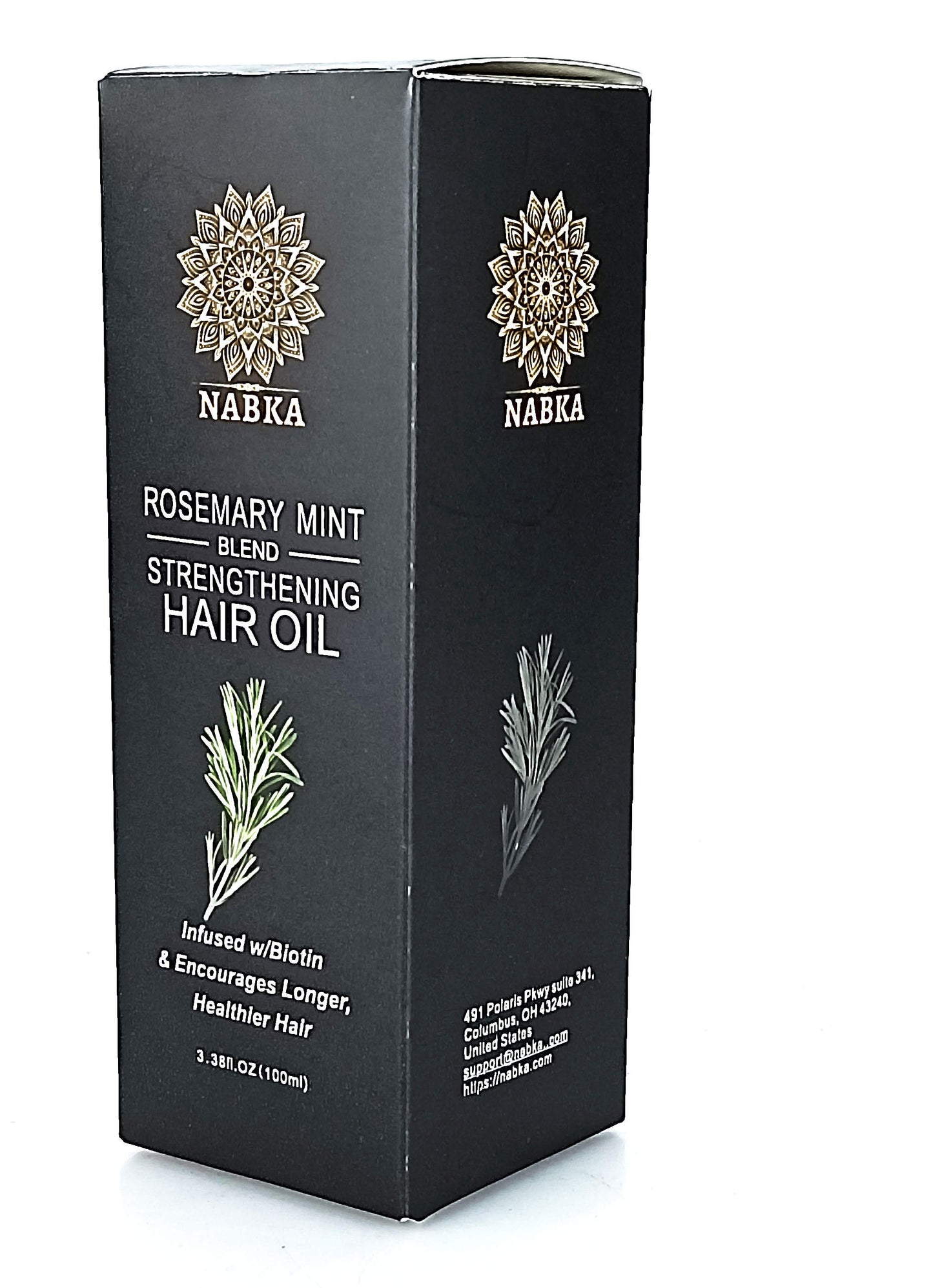 NABKA Natural Rosemary Mint Hair Oil for All Hair Types, Biotin Enriched, 3.3 Ounce-nabka