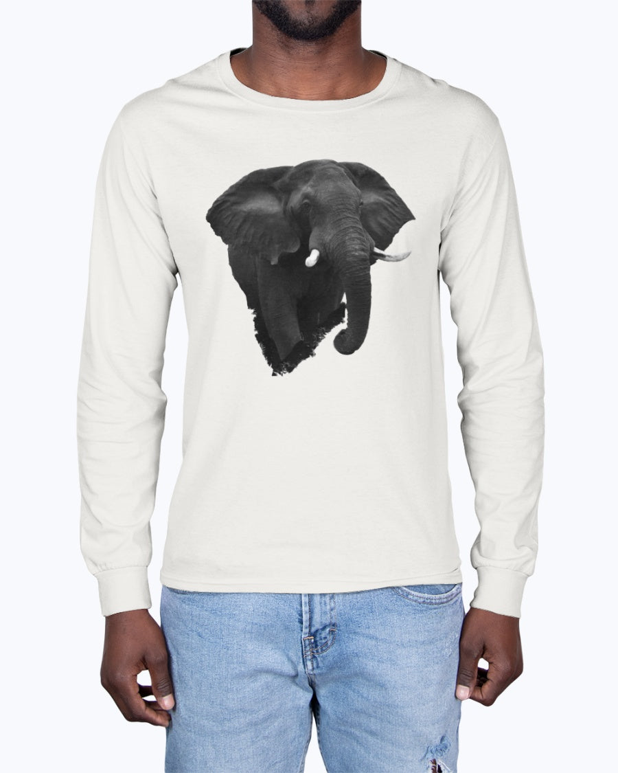 Elephant's Stand, Elephant, safari fans, African Elephant, Moss Apparel, Unisex Long Sleeve T-Shirt