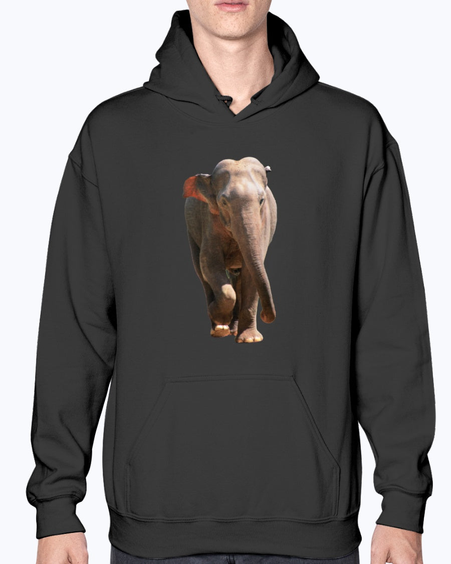 Charging Indian Elephant, Moss Apparel, Hoodie