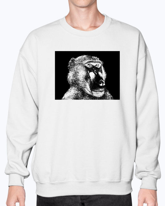 Pondering Monkey, Moss Apparel, Crewneck Sweatshirt